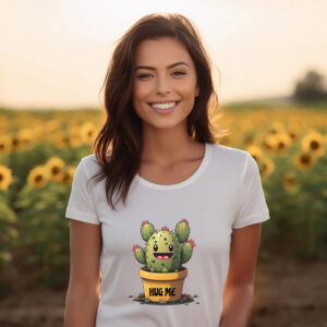 Дамска тениска с кактус HUG ME