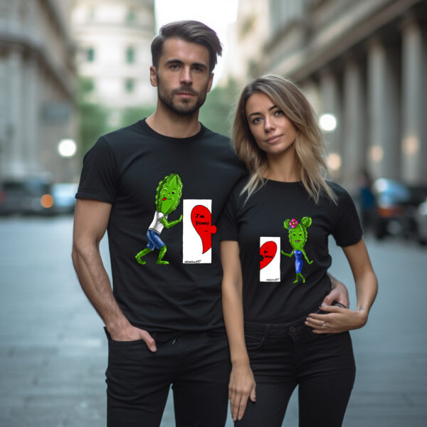 Тениски с Кактус и надпис I'M YOURS...BE MINE