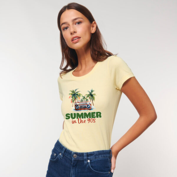 Ретро Дамска тениска с надпис SUMMER IN THE 90S