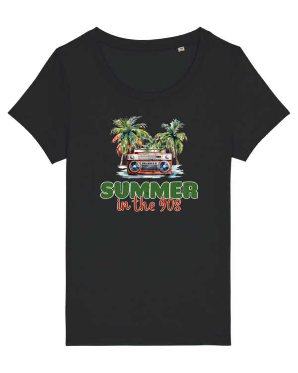 Ретро Дамска тениска с надпис SUMMER IN THE 90S - Image 3