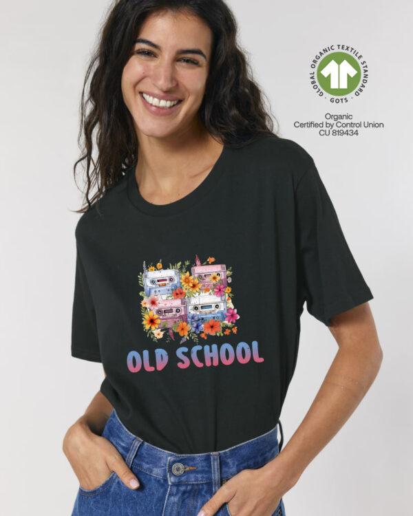 Ретро Унисекс тениска с надпис OLD SCHOOL - Image 3