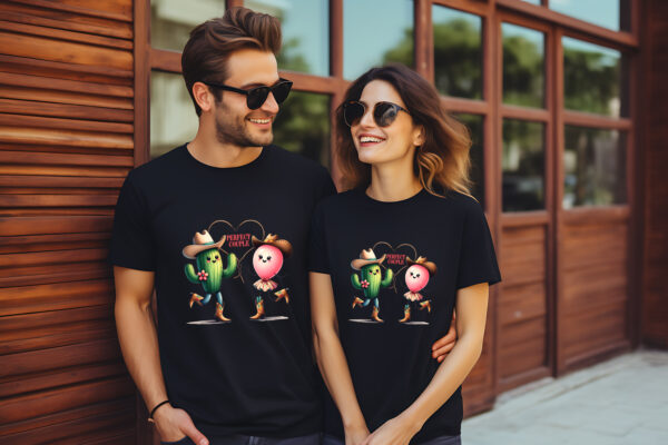 Тениски за двойки с надпис PERFECT COUPLE
