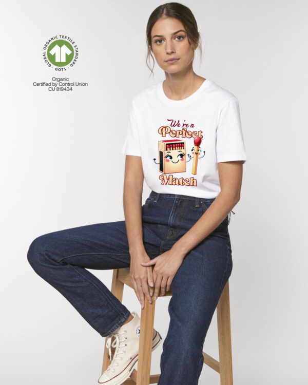 Тениски за двойки с надпис WE ARE PERFECT MATCH - Image 2