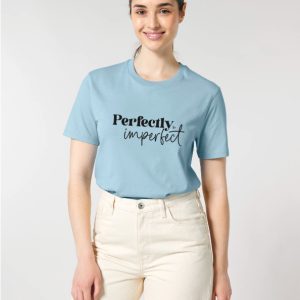 Унисекс тениска с надпис PERFECTLY IMPERFECT