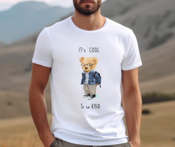Тениска с мече IT'S COOL TO BE KIND - Image 2