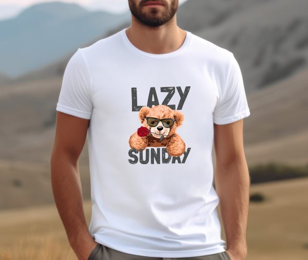 Тениска с мече LAZY SUNDAY