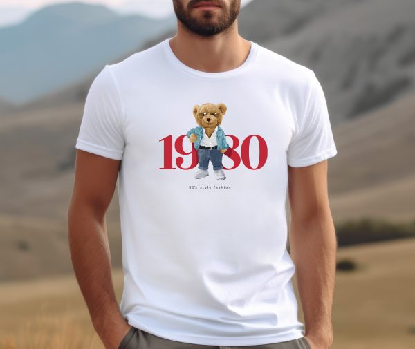 Мъжка Тениска с мече 1980 STYLE FASHION