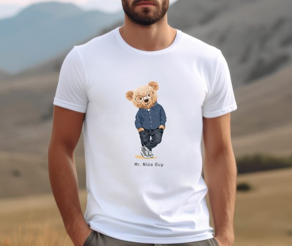 Тениска с мече MR. NICE GUY