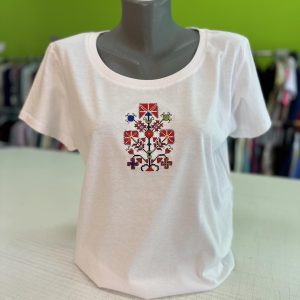Дамска тениска с бродирана ШЕВИЦА 100