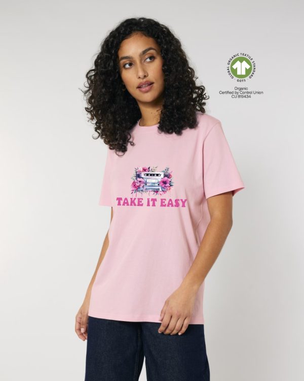 Тениска с цветя TAKE IT EASY - Image 3