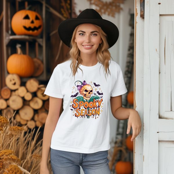 Тениска с череп SPOOKY SEASON