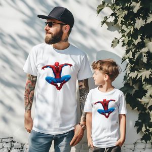 Тениски за баща и син със SPIDERMAN