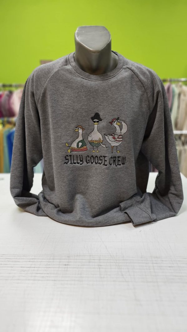 Ватирана блуза с бродерия SILLY GOOSE CREW