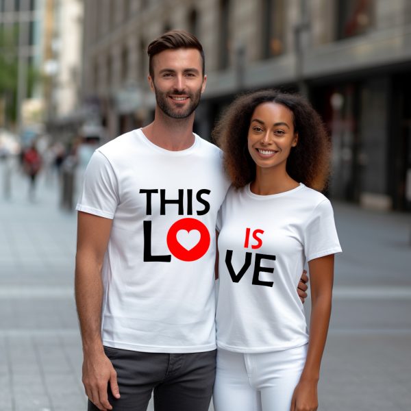 Тениски за двойки THIS IS LOVE