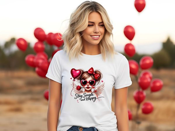 Дамска тениска STAY SINGLE AND HAPPY