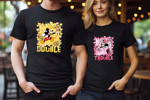 Тениски за двойки с MICKEY MINNIE DOUBLE TROUBLE - Image 3