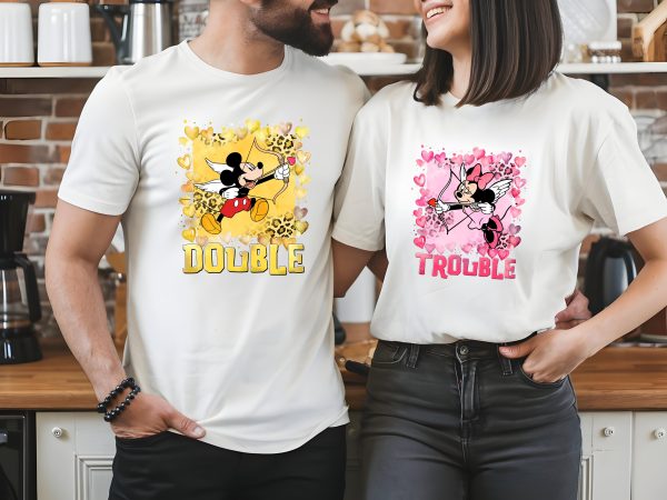 Тениски за двойки с MICKEY MINNIE DOUBLE TROUBLE - Image 2