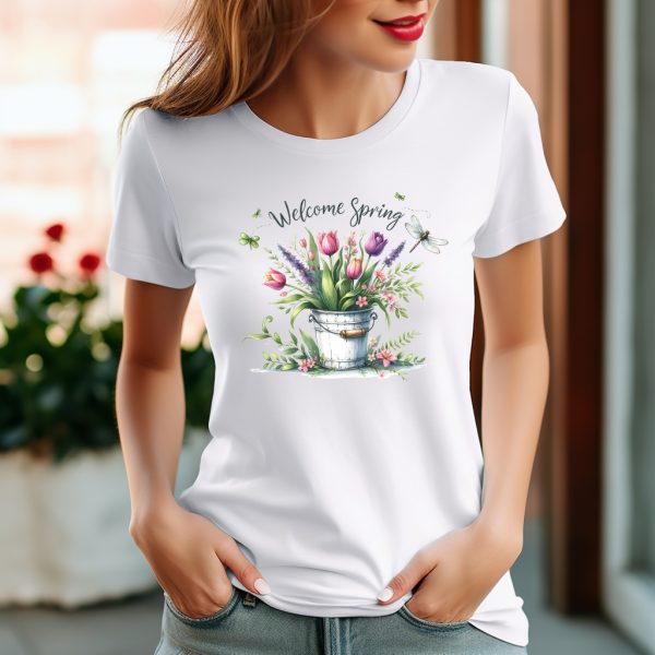 Дамска тениска с лалета WELCOME SPRING