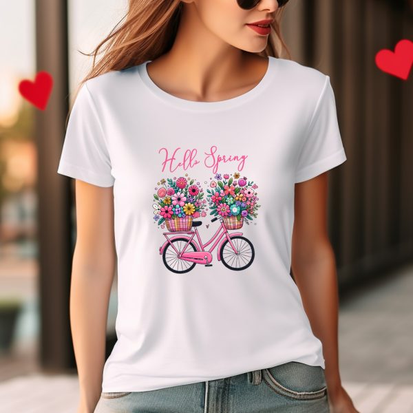 Дамска тениска с ЦВЕТЯ HELLO SPRING
