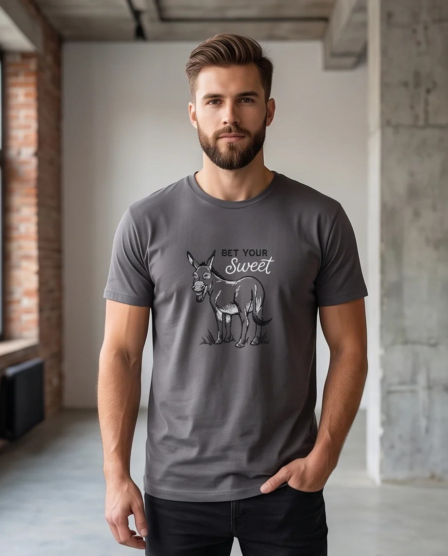 Тениска с бродерия BET YOUR SWEET