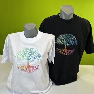 OVERSIZED тениска с МНОГОЦВЕТНА бродерия ДЪРВО