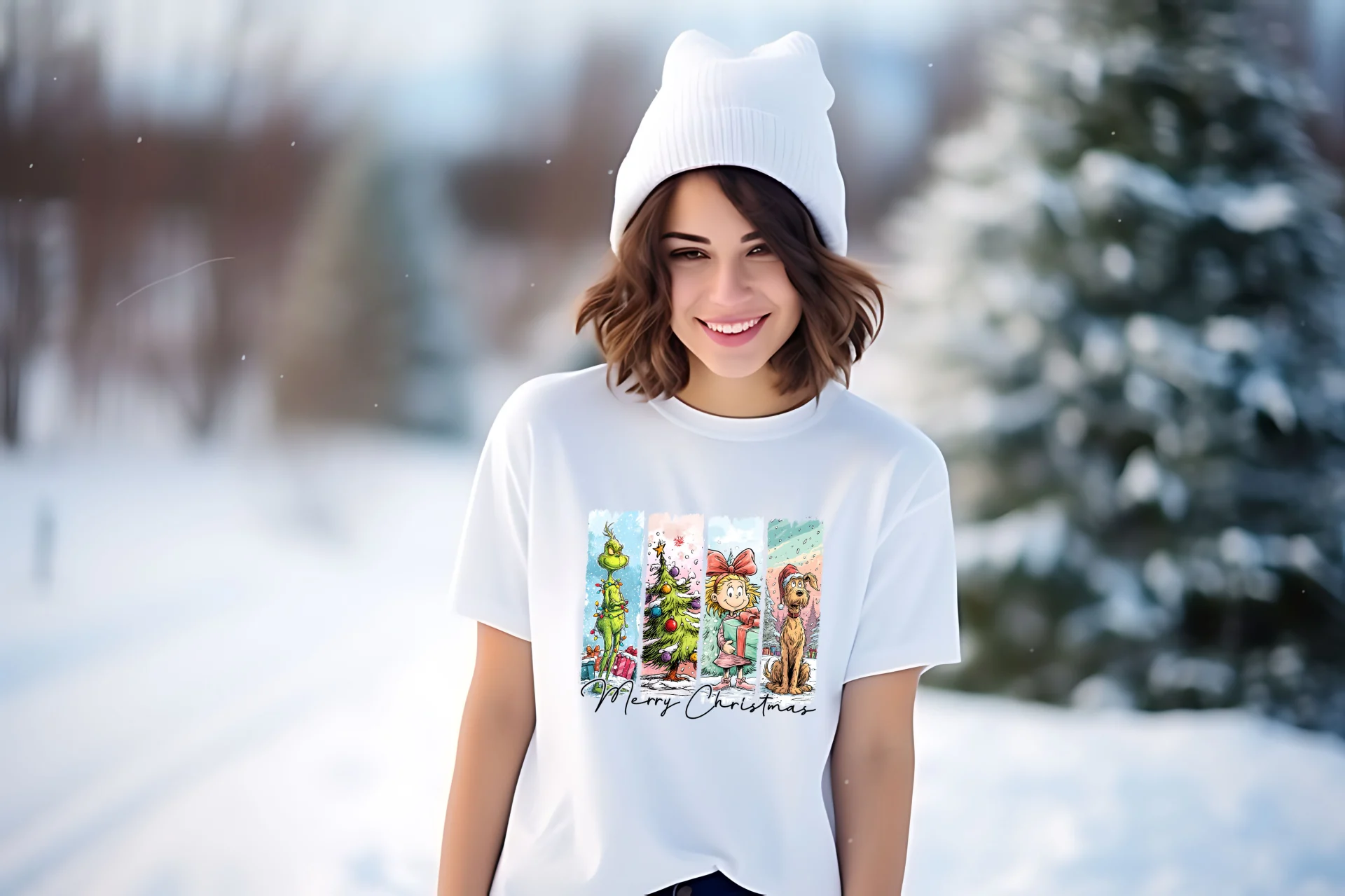Коледна тениска с GRINCH Merry Christmas