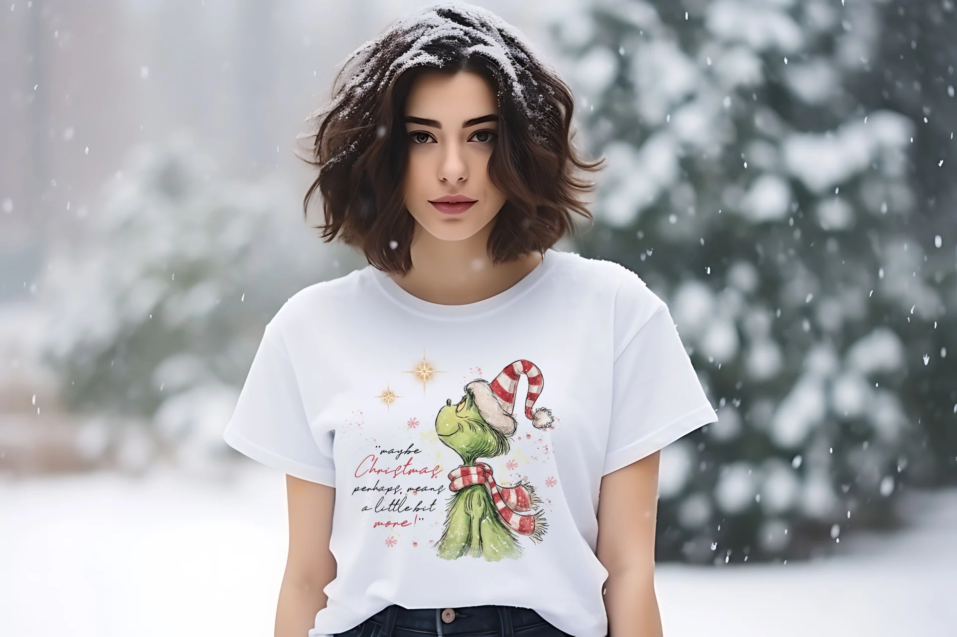 Дамска Забавна Коледна тениска