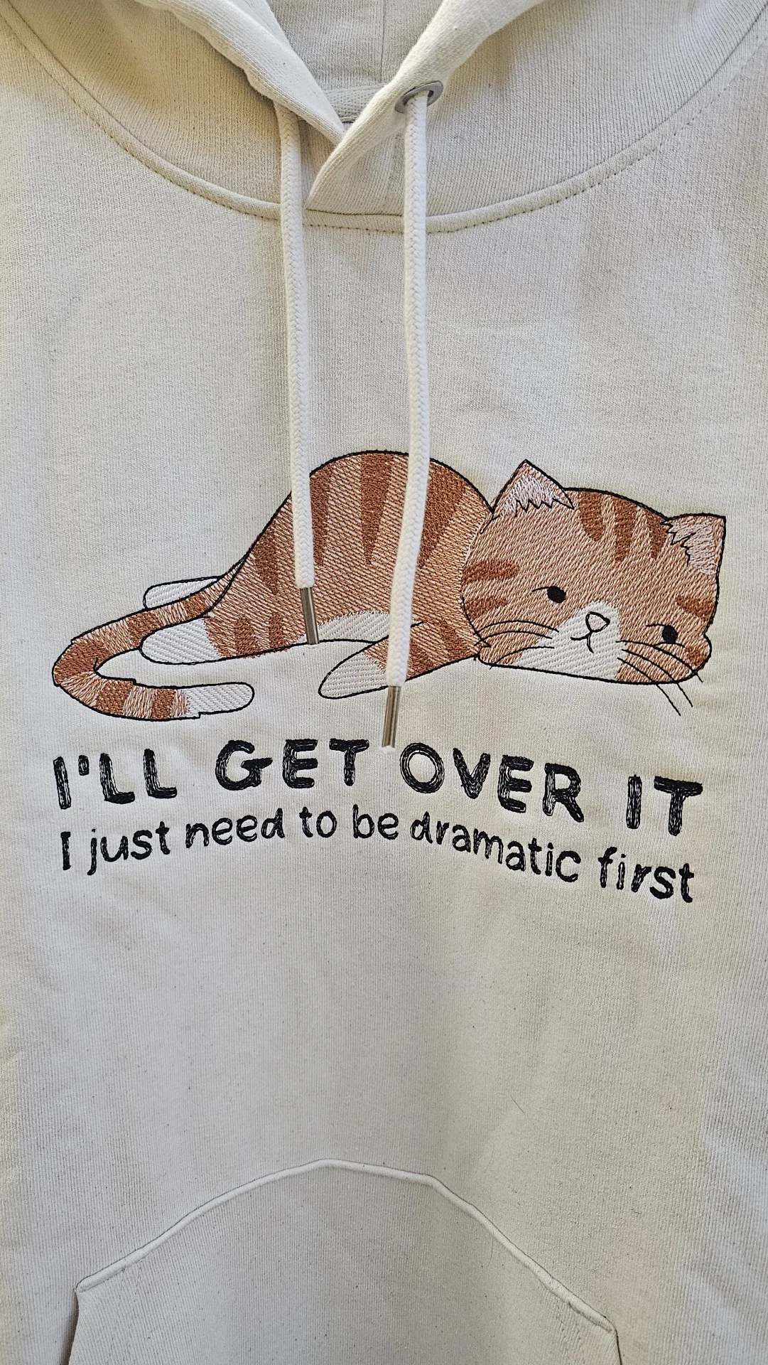 Рециклиран Суитчър с бродерия GET OVER IT - Image 4